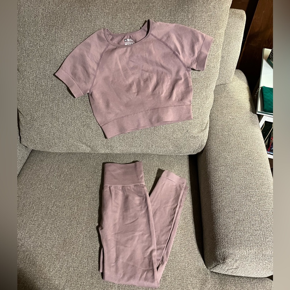 Mauve Pink Matching Work Out Set - image 1